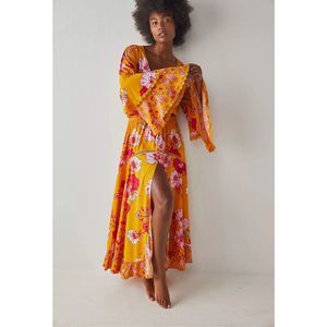 New Free People x Intimately Penny Printed Maxi Bodysuit sz Small